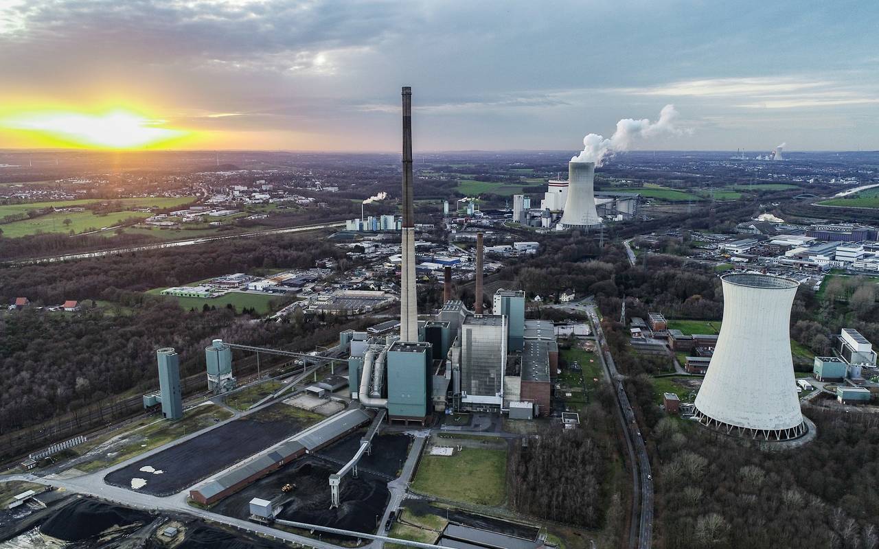 Luftbild des ehemaligen Steag-Kraftwerks vom Januar 2020