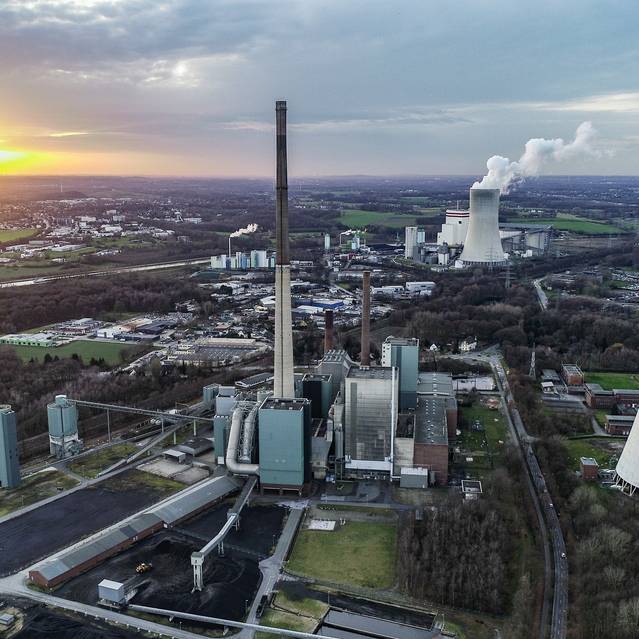 Luftbild des ehemaligen Steag-Kraftwerks vom Januar 2020