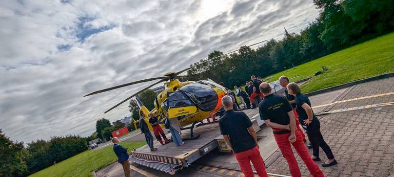 Rettungshubschrauber Christoph 8 in Lünen.