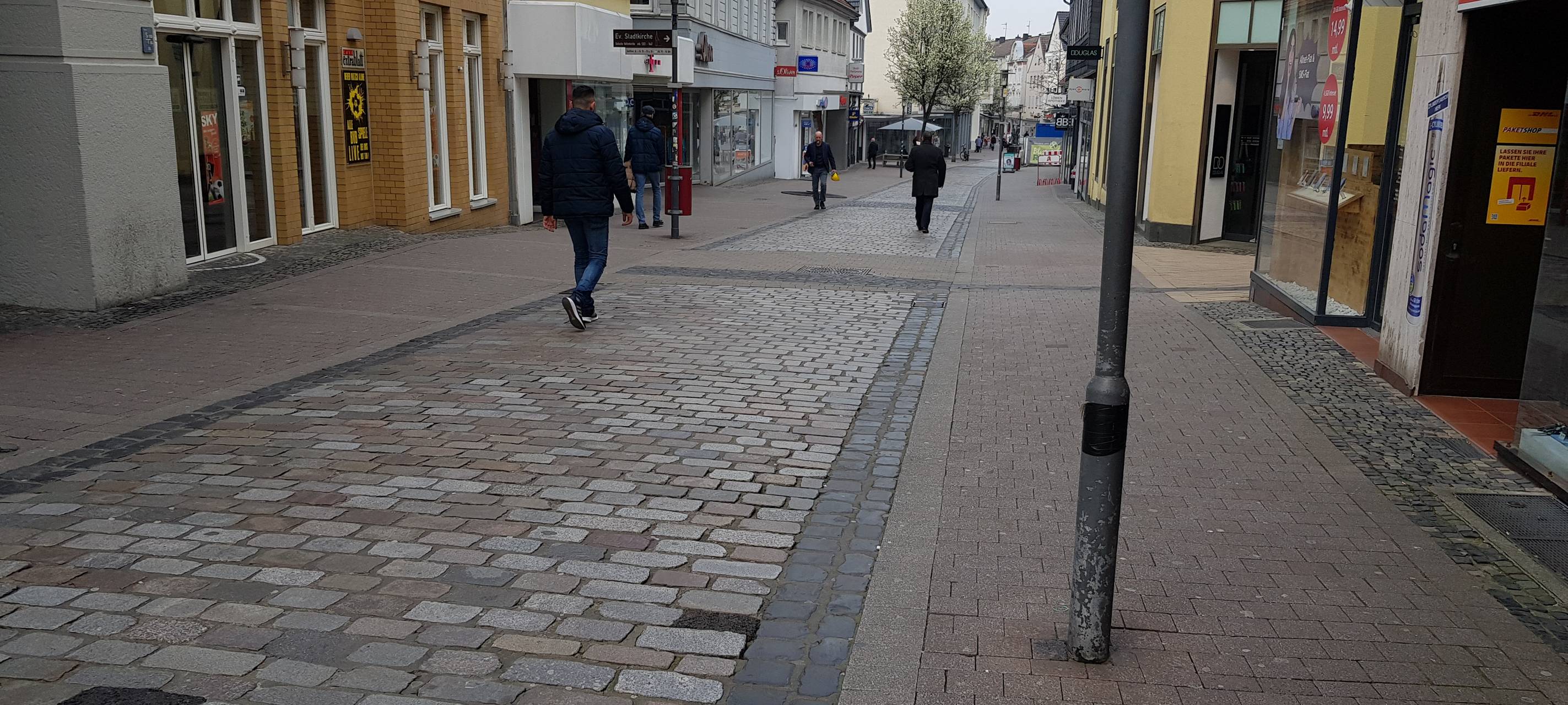 Leere Fußgängerzone