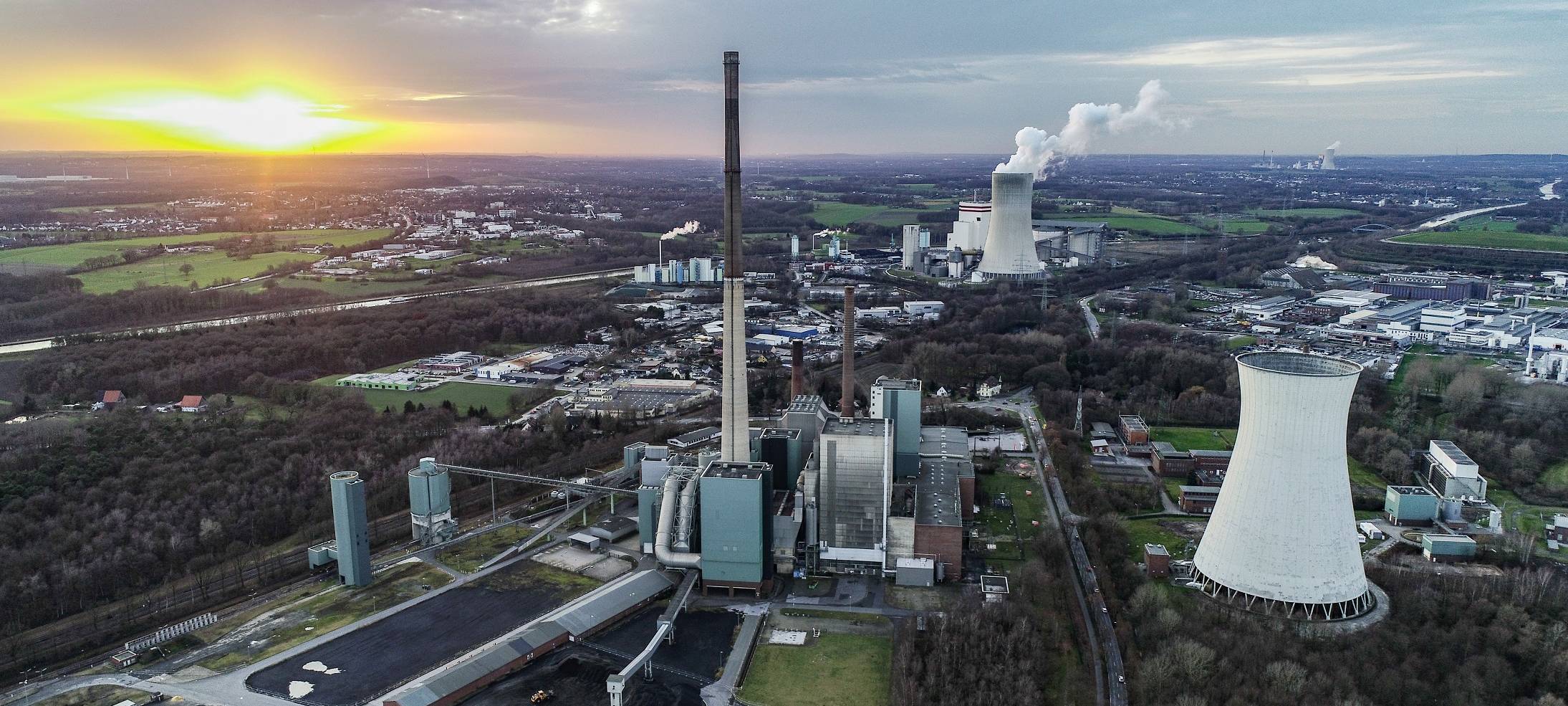 Luftbild des ehemaligen Steag-Kraftwerks vom Januar 2020