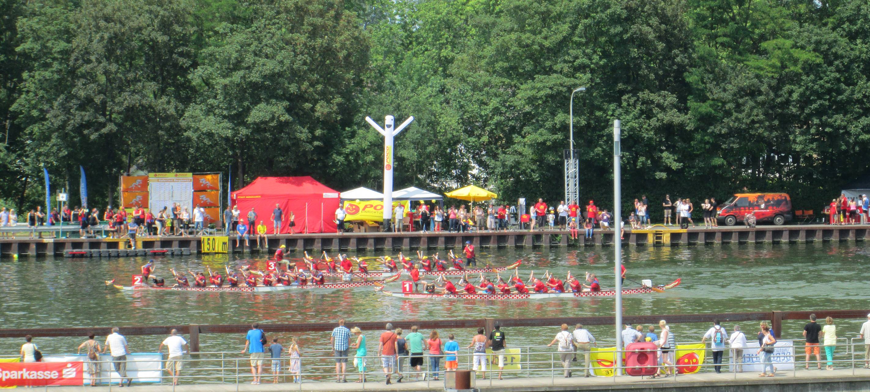 Wieder Drachenbootrennen beim Hafenfest in Bergkamen