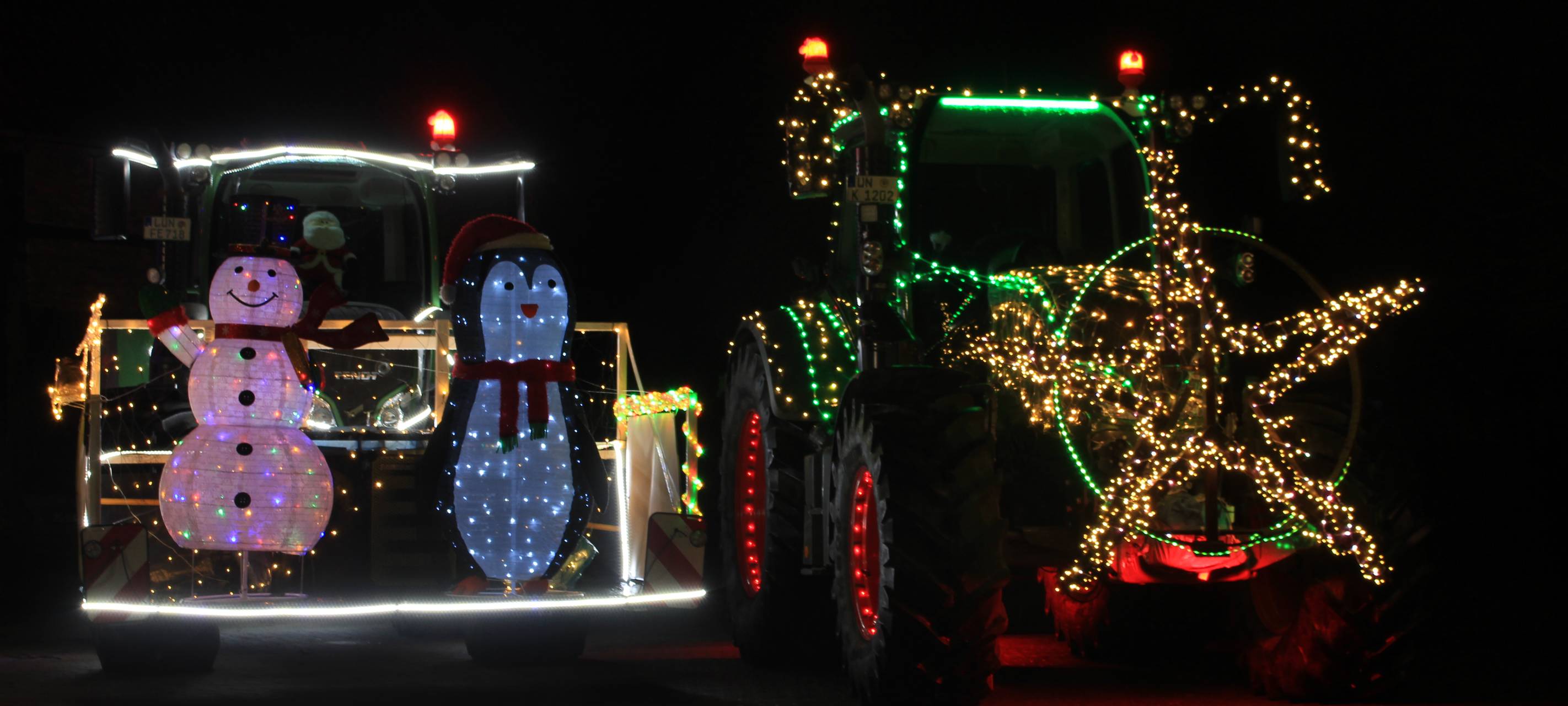 Trecker-Lichterfahrt durch Werne und Bergkamen