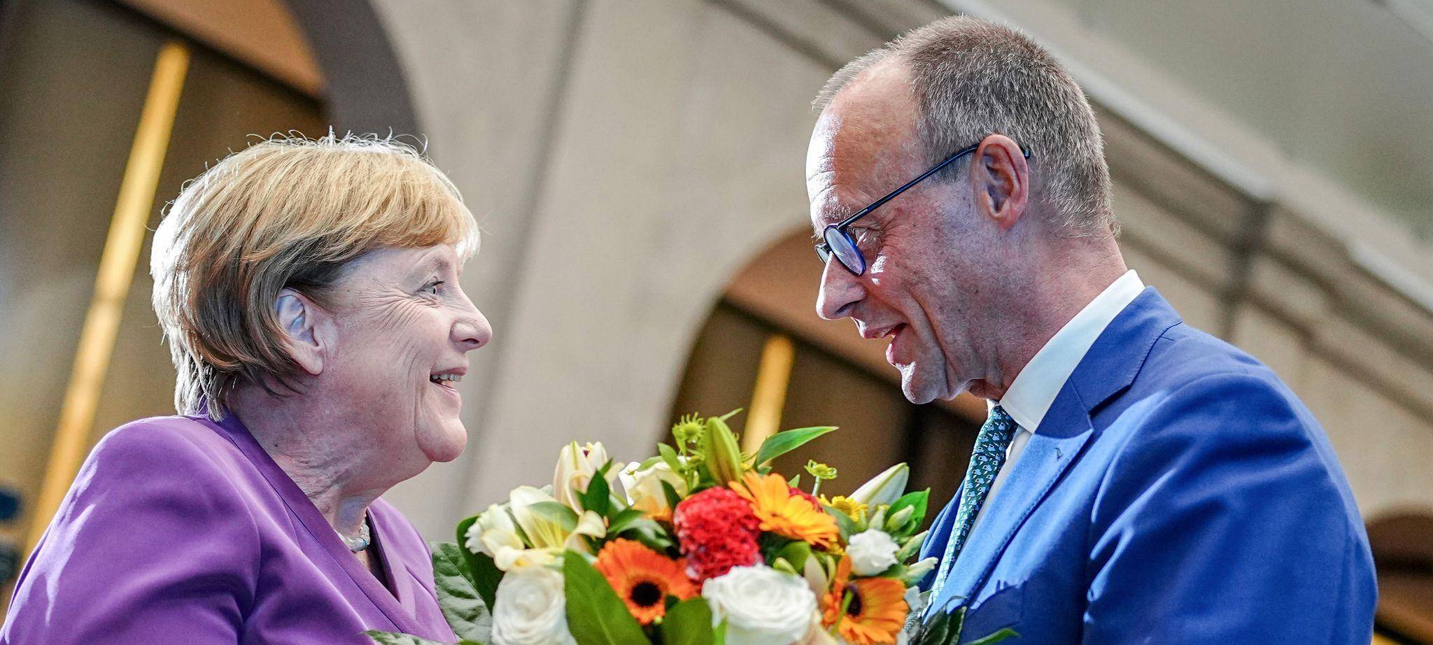 Angela Merkel und Friedrich Merz