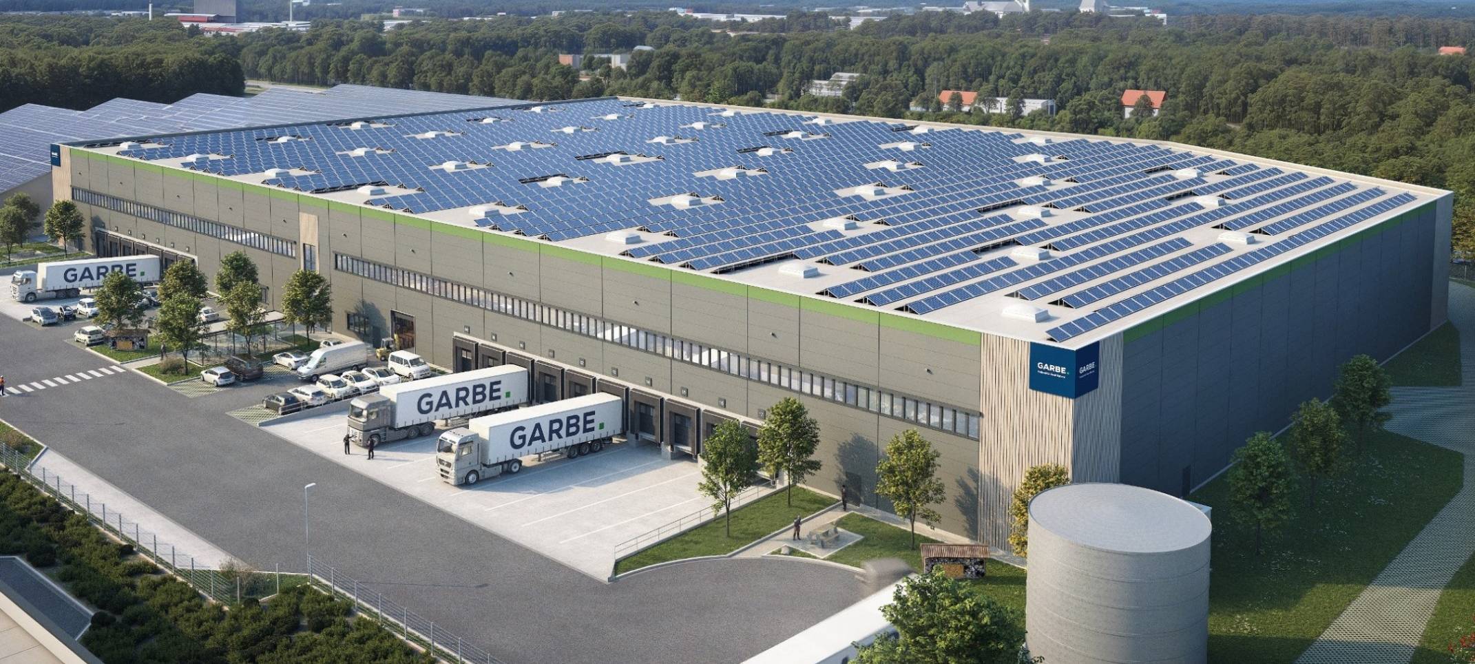 Visualisierung der Multifunktions-Immobilie, die in Zukunft am Kamener Kreuz entstehen soll