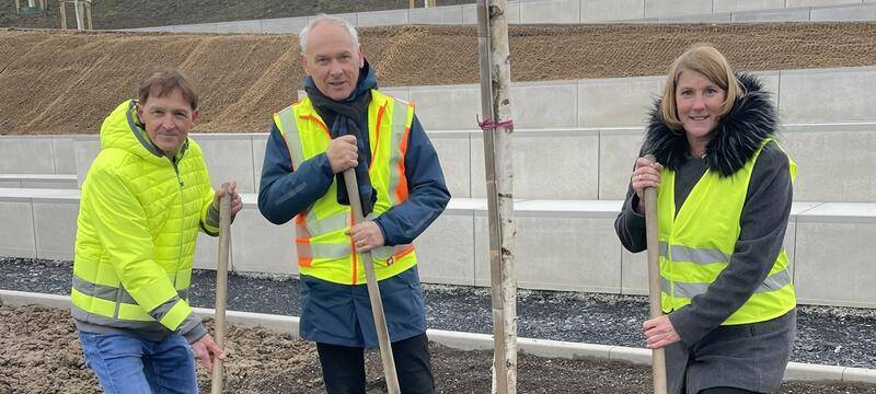 Baumpflanzung im Landschaftspark Viktoria