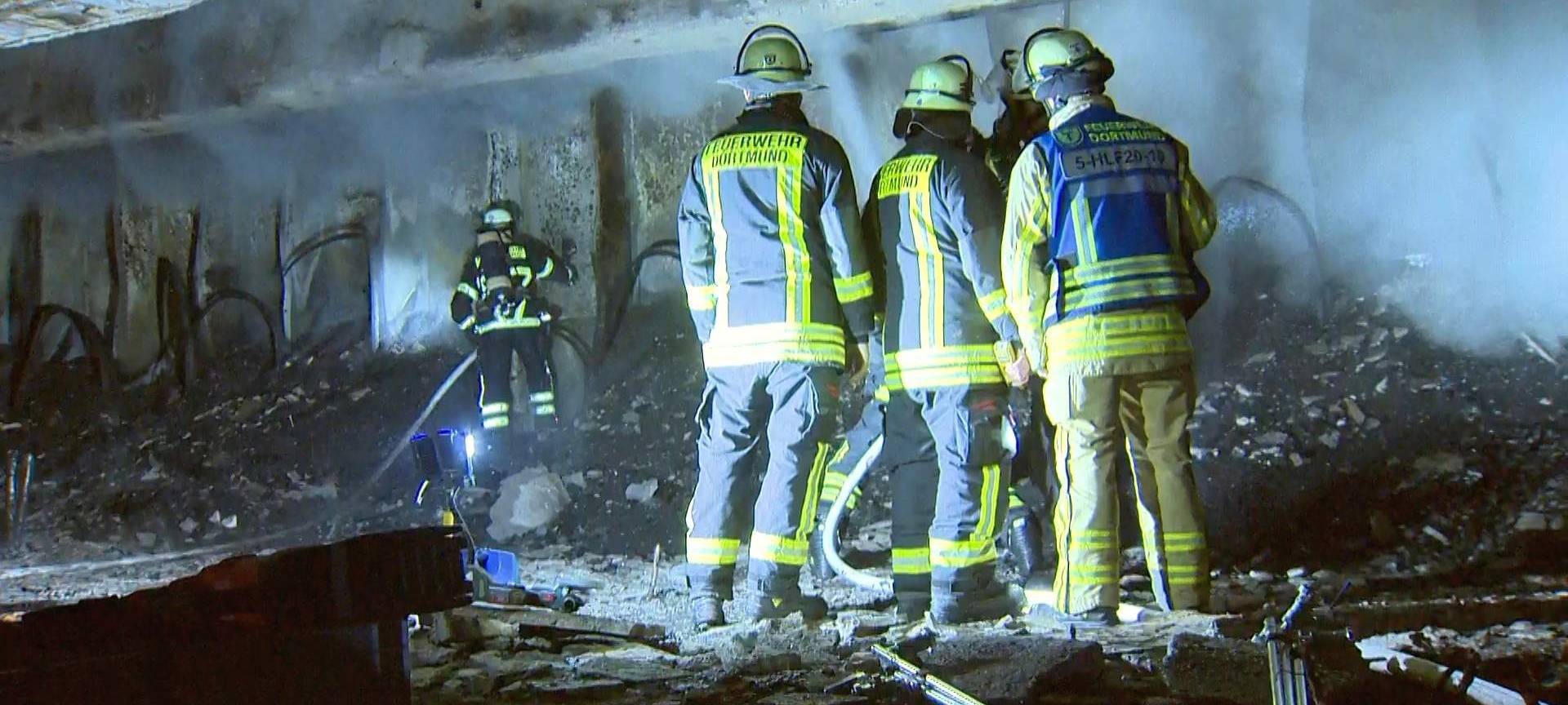 Feuer in einer Schießanlage neben dem Kreis Unna