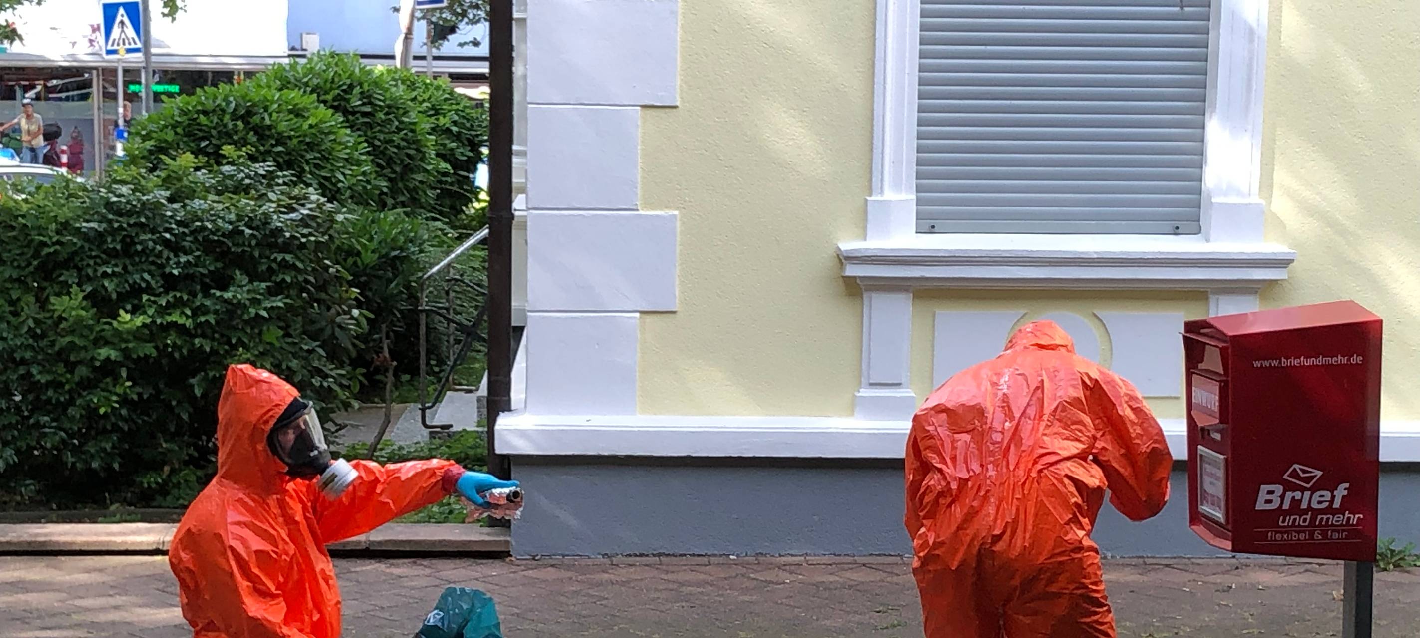 Weißes Pulver am Sendergebäude gefunden