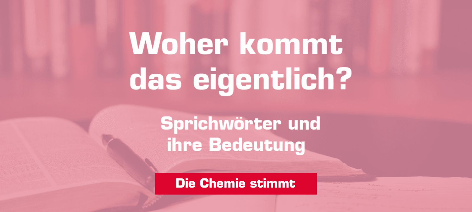 Woher kommt – "Die Chemie stimmt"?