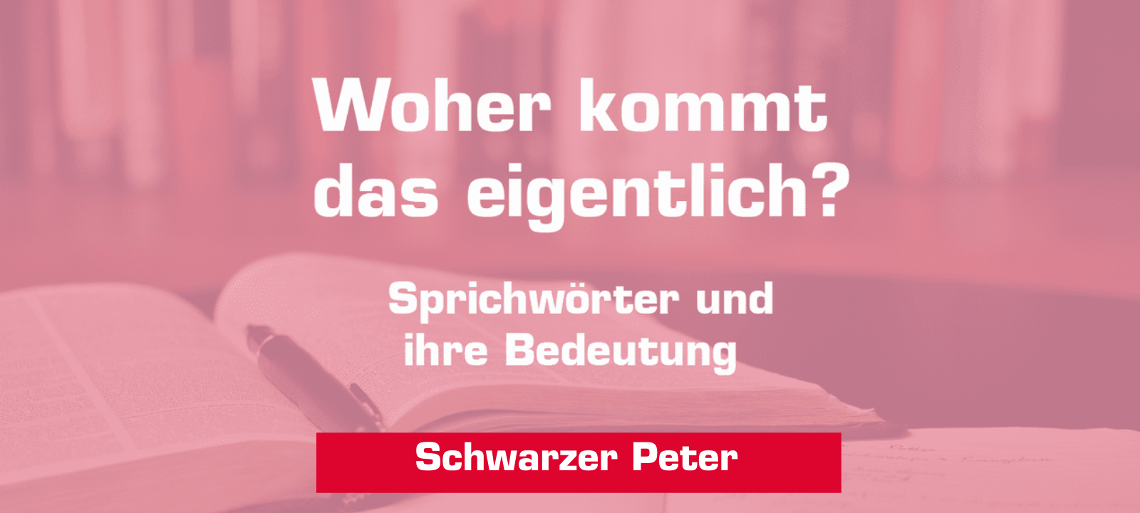 Woher kommt – "Schwarzer Peter"?