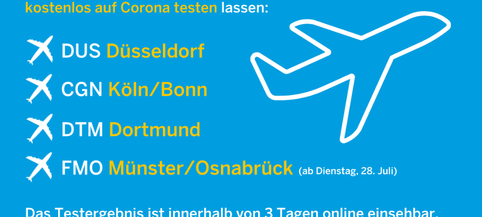 Dortmund: Corona-Tests am Flughafen