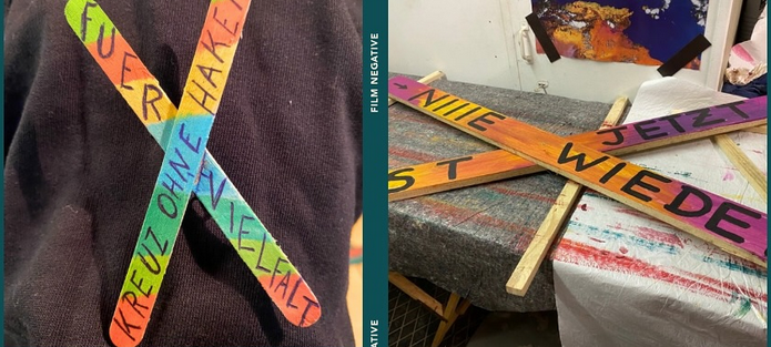 Fröndenberg: Bunte Kreuze für Demokratie