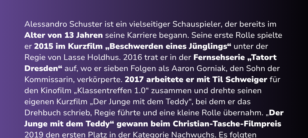 Der Christian-Tasche-Filmpreis 2025