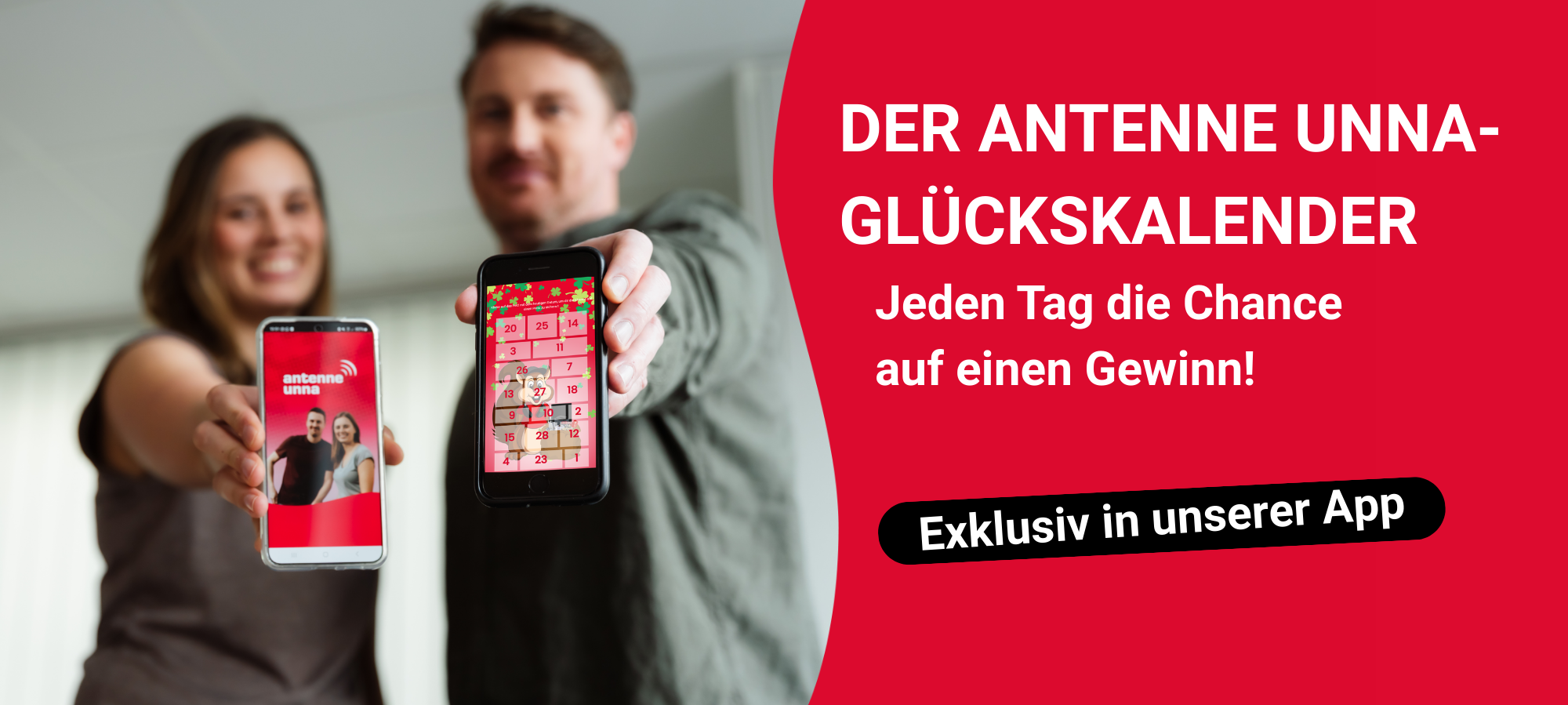 Der Januar wird alles, nur nicht grau! Neues Jahr – neues Glück! Erlebt jeden Tag eine neue Überraschung in unserer Antenne Unna-App!